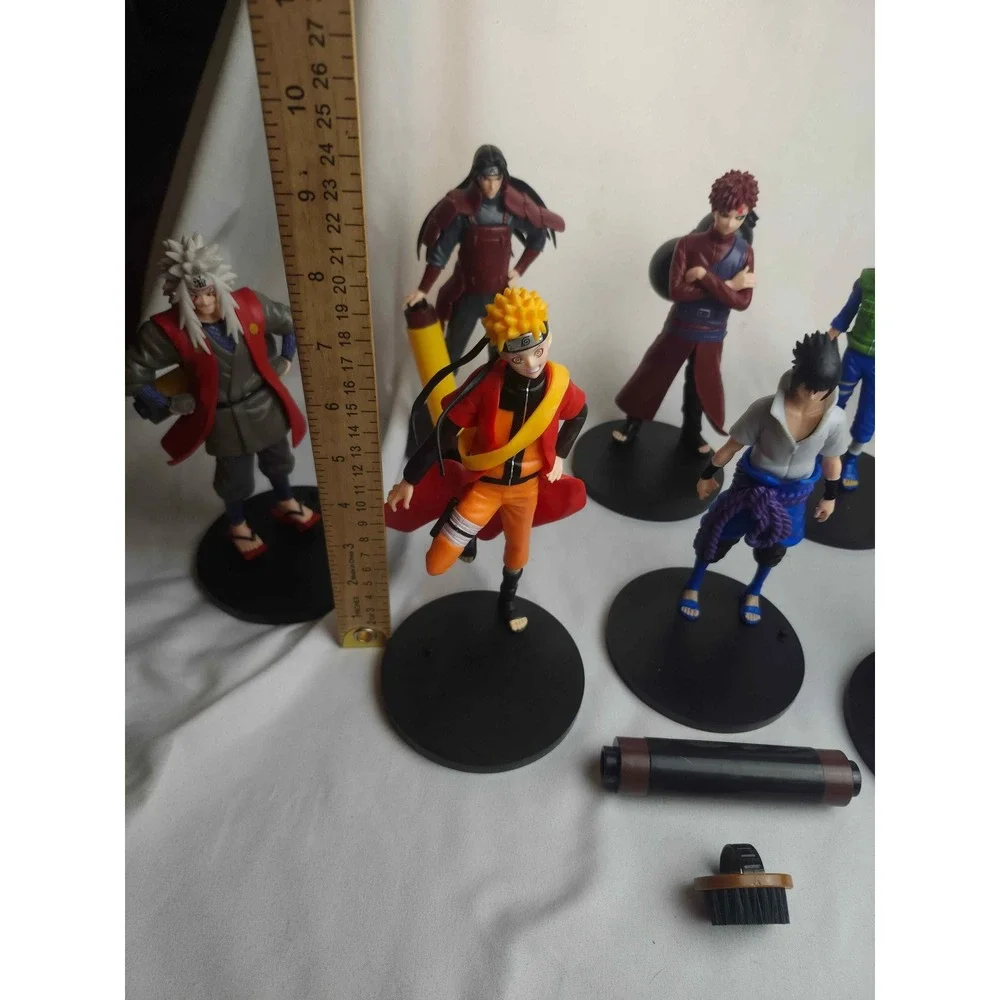 Naruto Shippuden Anime Figure Lot of 9 Sasuke Itachi Kakashi Gaara Jiraiya PVC